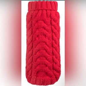 Dog Hand-woven turtleneck sweater with collar